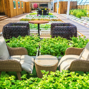 diseñar un jardín rectangular