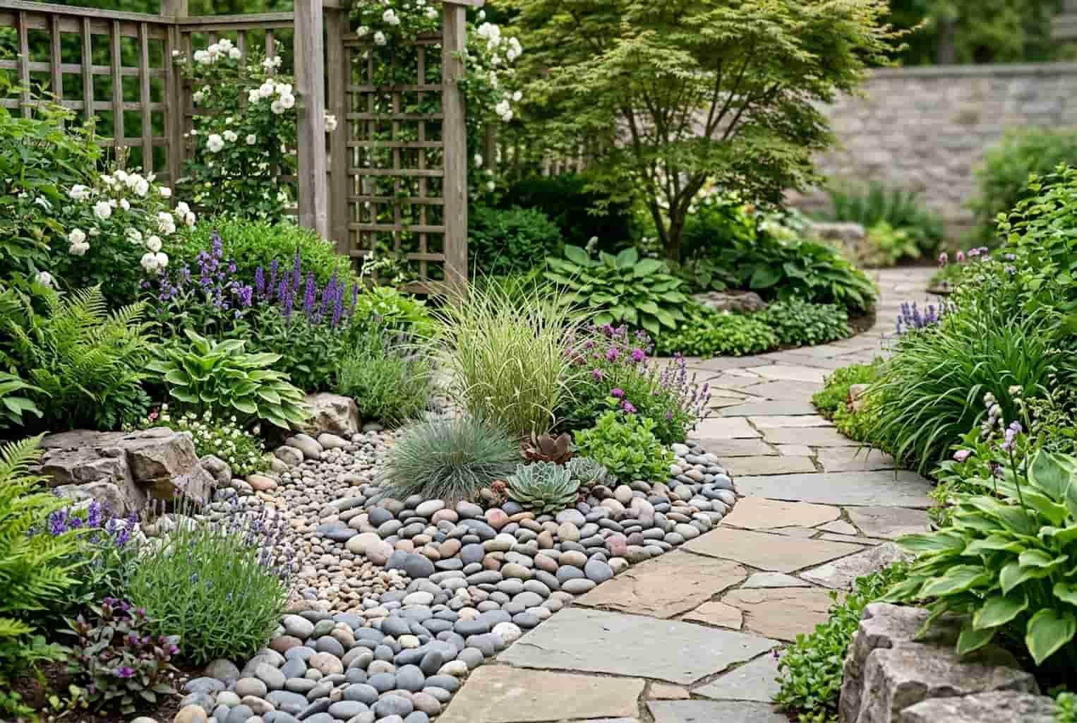 decorar jardin con piedras