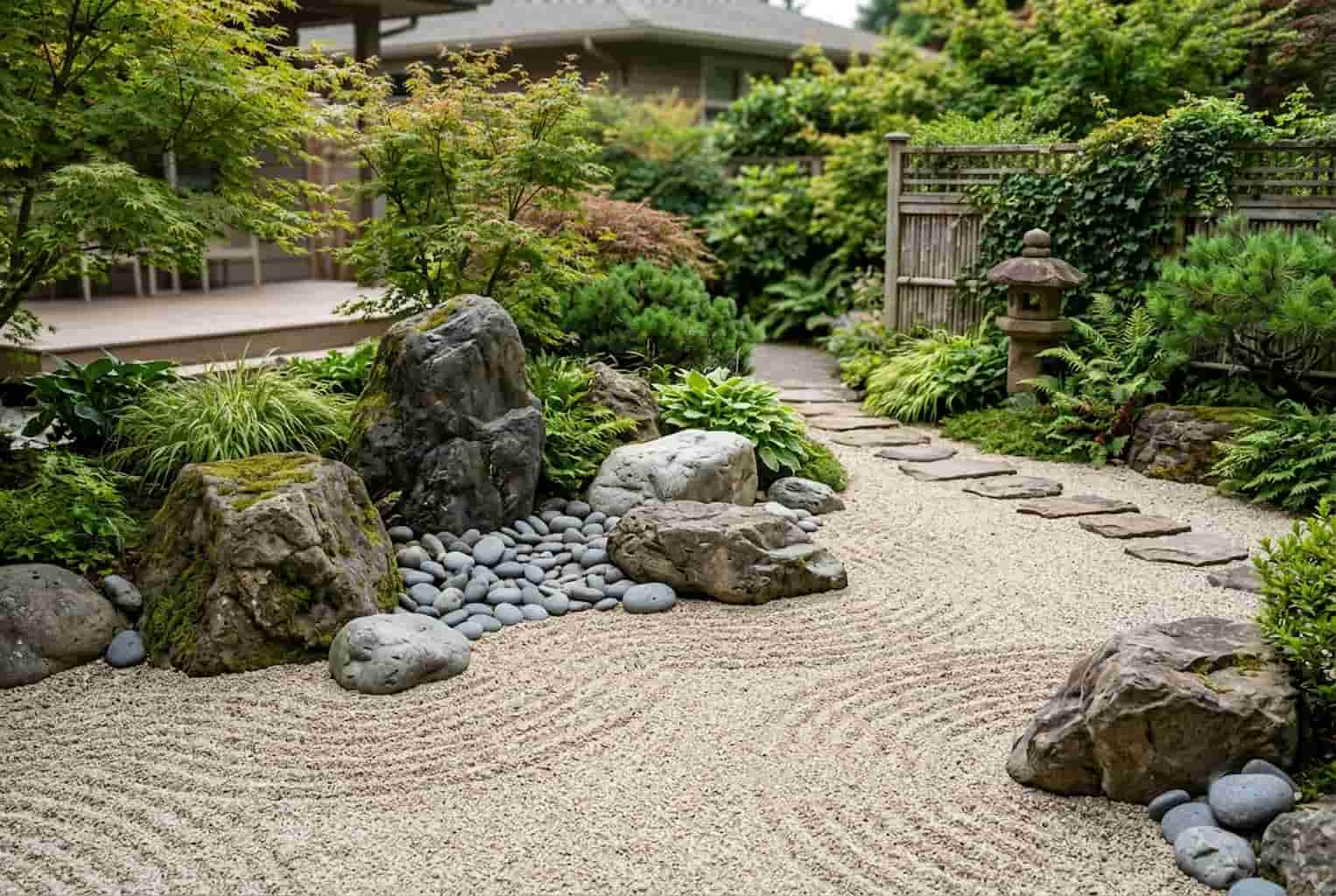 decorar jardin con piedras